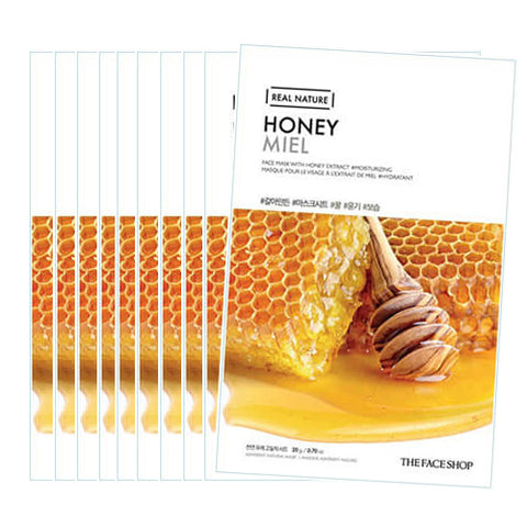 [The Face Shop] Real Nature Mask Sheet 20g #Honey x 10pcs