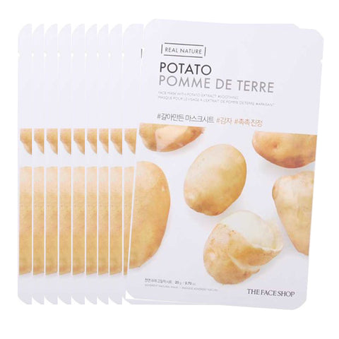 [The Face Shop] Real Nature Mask Sheet 20g #Potato x 10pcs