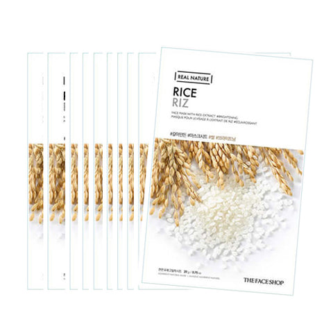[The Face Shop] Real Nature Mask Sheet 20g #Rice x 10pcs