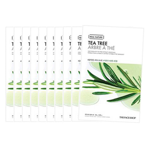 [The Face Shop] Real Nature Mask Sheet 20g #Tea tree x 10 pcs