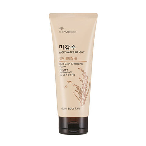 [The Face Shop] Rice Water Bright Rice Bran Cleansing Foam (2016) - Cosmetic Love