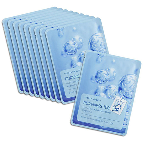[Tonymoly] Pureness 100 Mask Sheet 21ml #01 Hyaluronic Acid x 10pcs