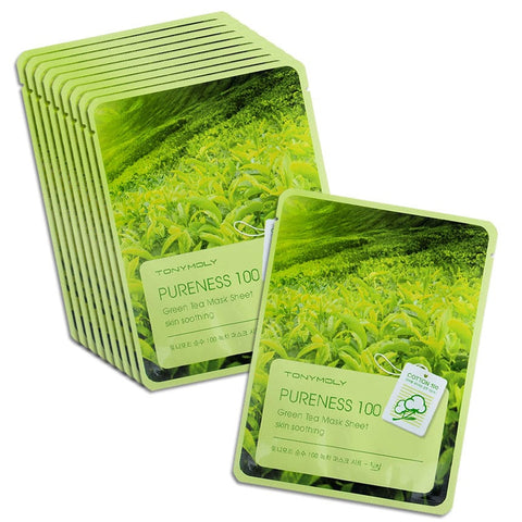 [Tonymoly] Pureness 100 Mask Sheet 21ml #10 Green Tea x 10pcs