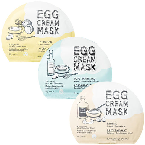 [TooCoolForSchool] Egg Cream Mask 28g - Cosmetic Love